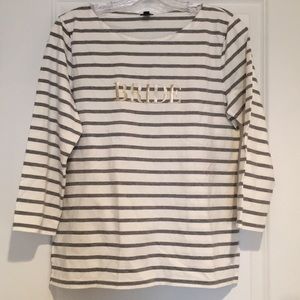 NWT J.Crew bride long sleeve top.